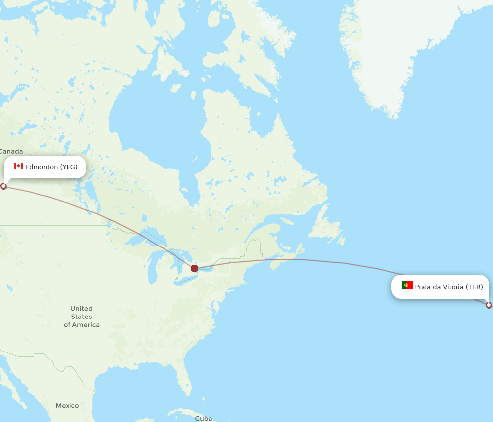 TER-YEG flight routes