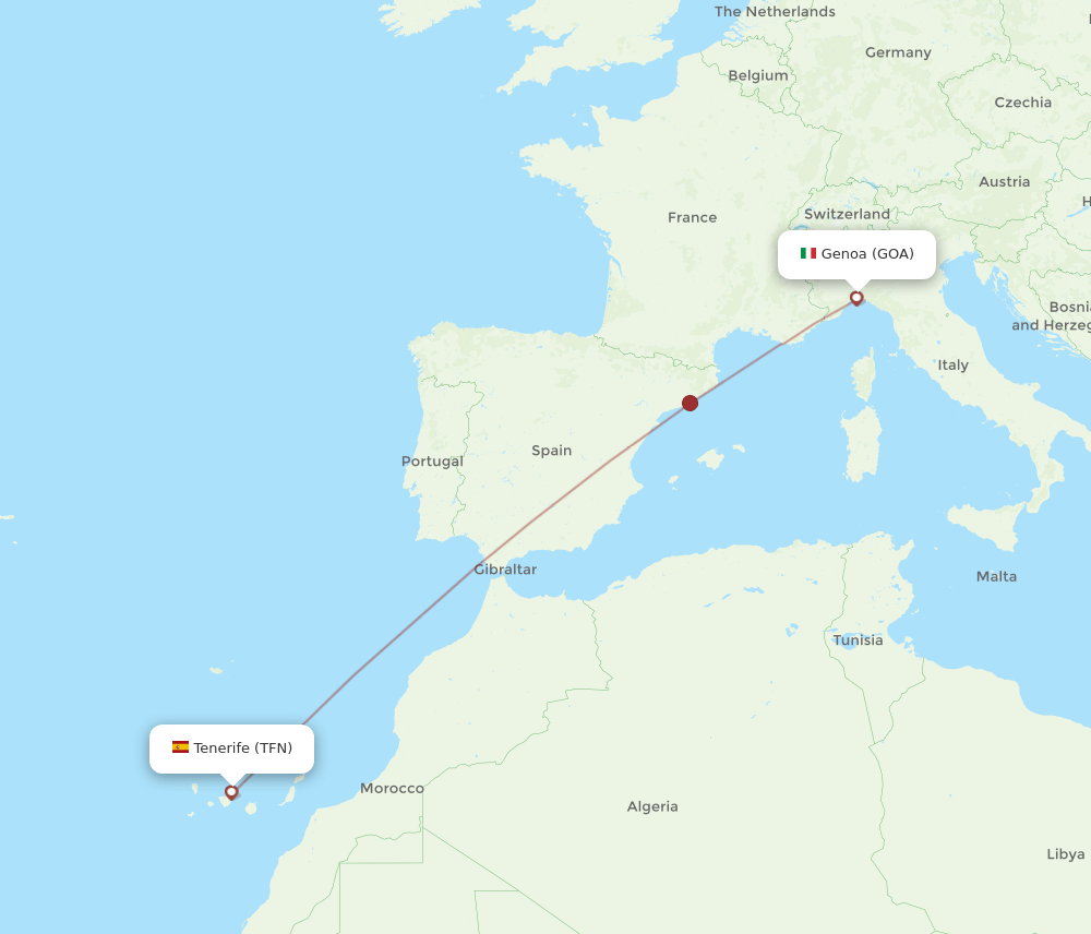 TFN-GOA flight routes