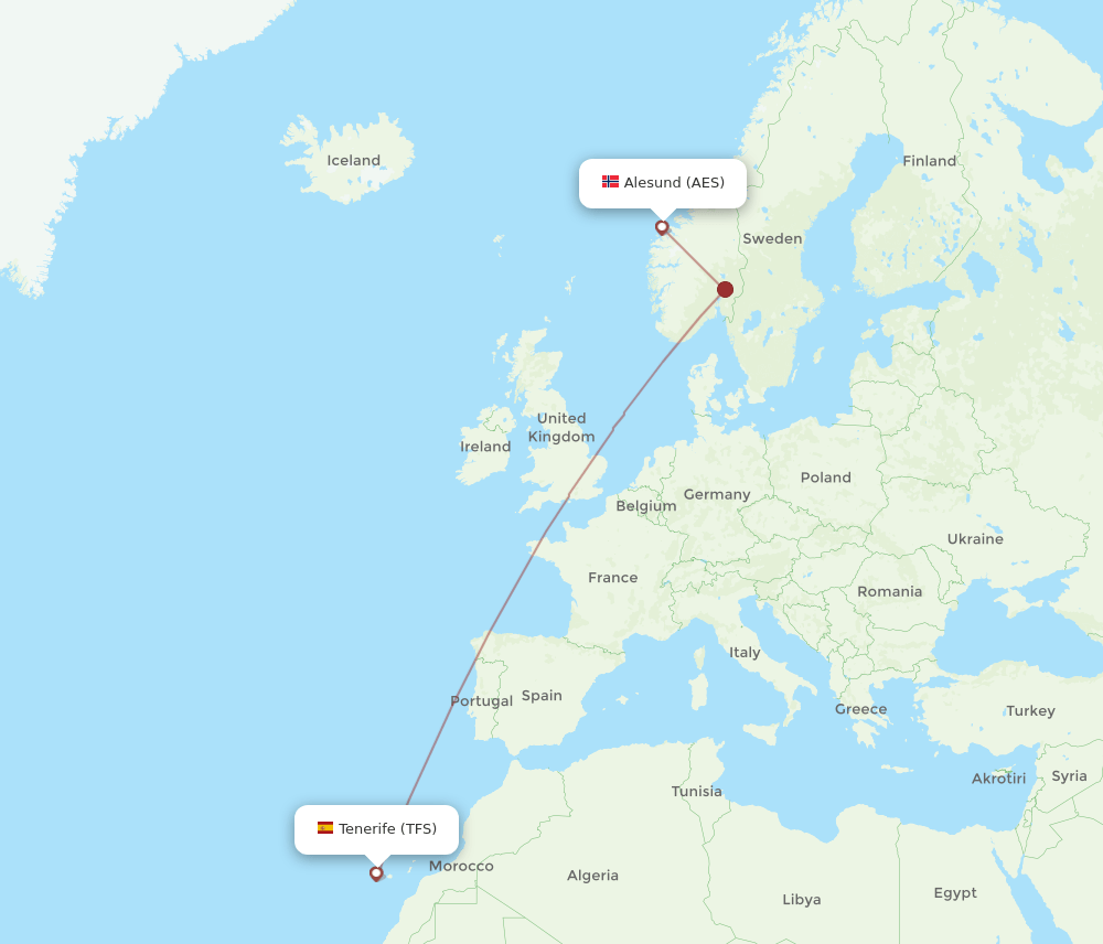 TFS-AES flight routes
