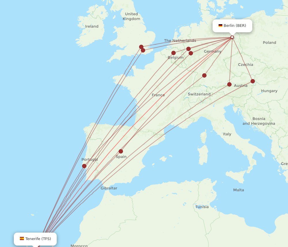 TFS-BER flight routes