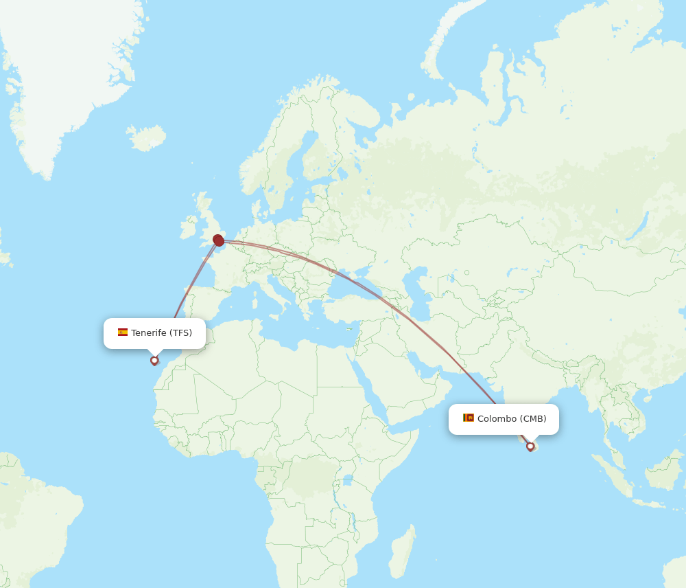 TFS-CMB flight routes