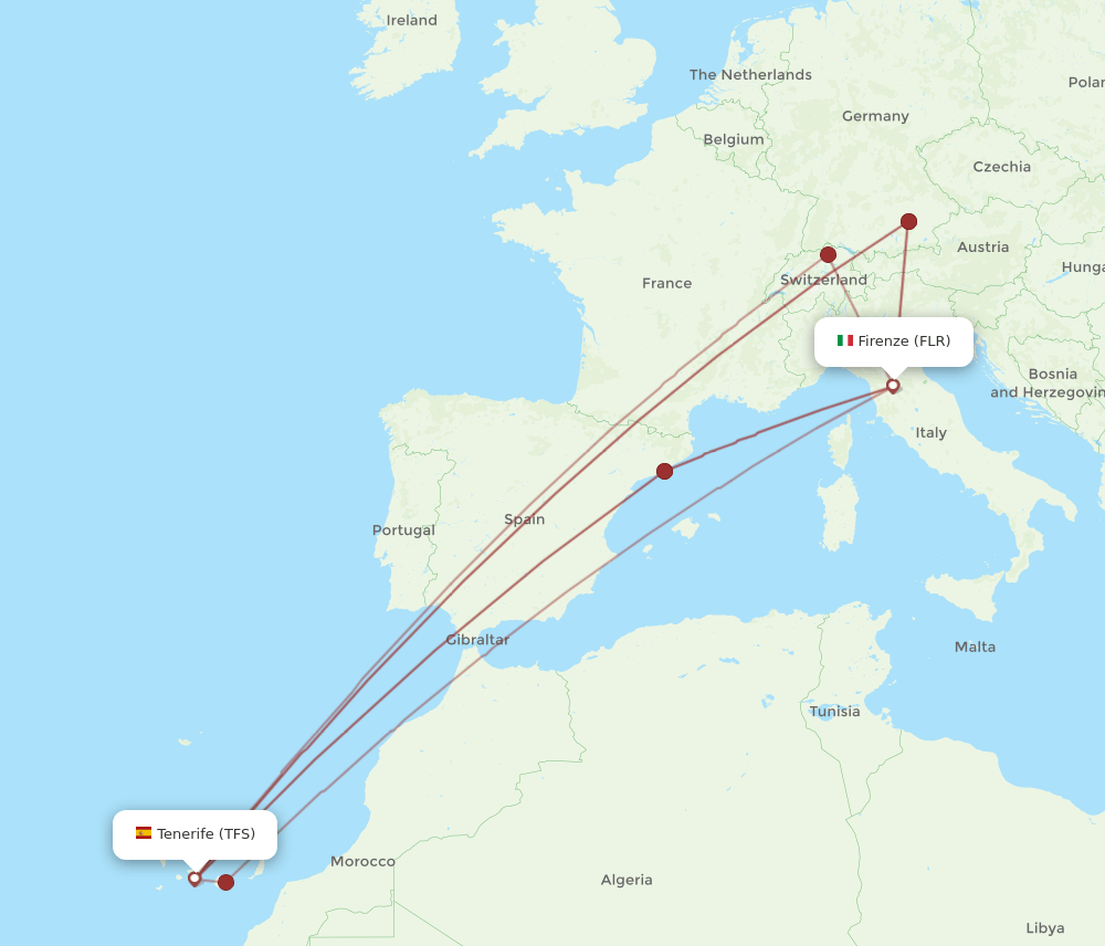 TFS-FLR flight routes