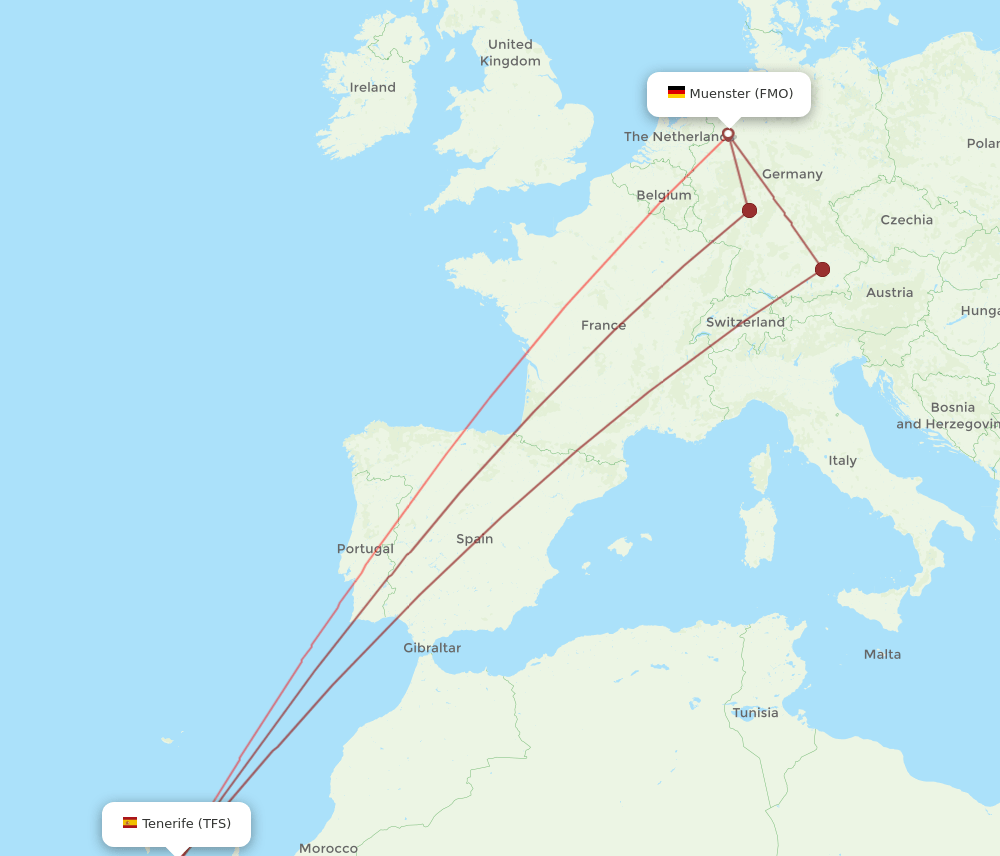 TFS-FMO flight routes