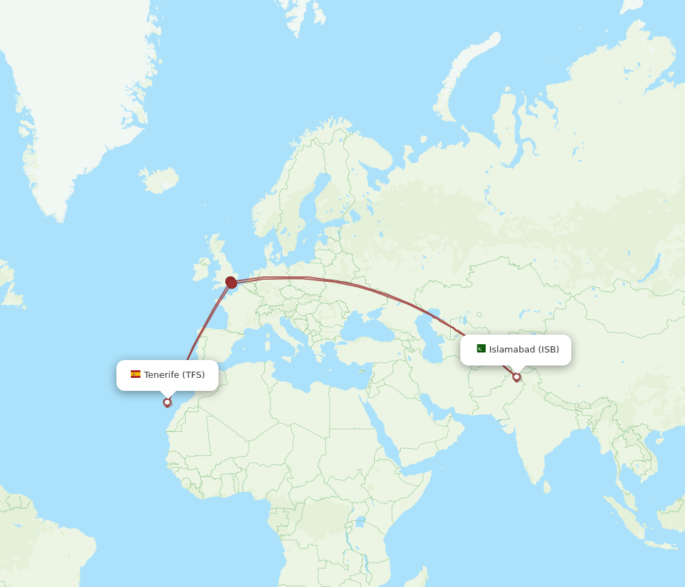 TFS-ISB flight routes