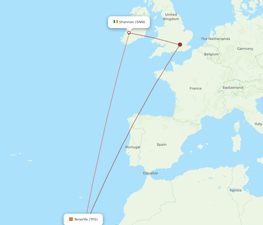 TFS-SNN flight routes