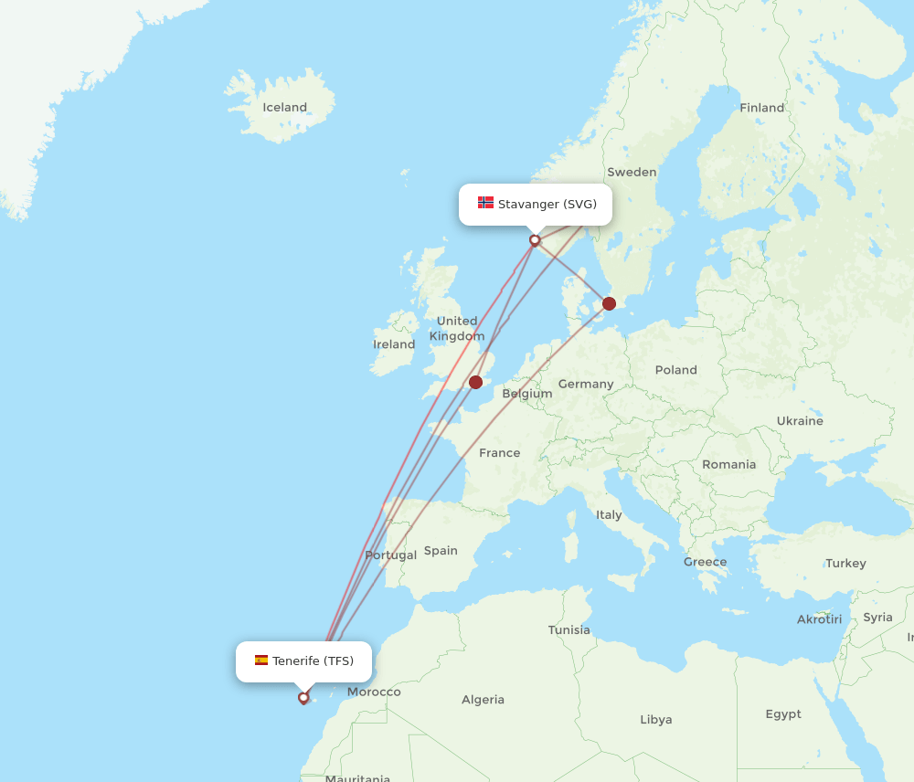 TFS-SVG flight routes