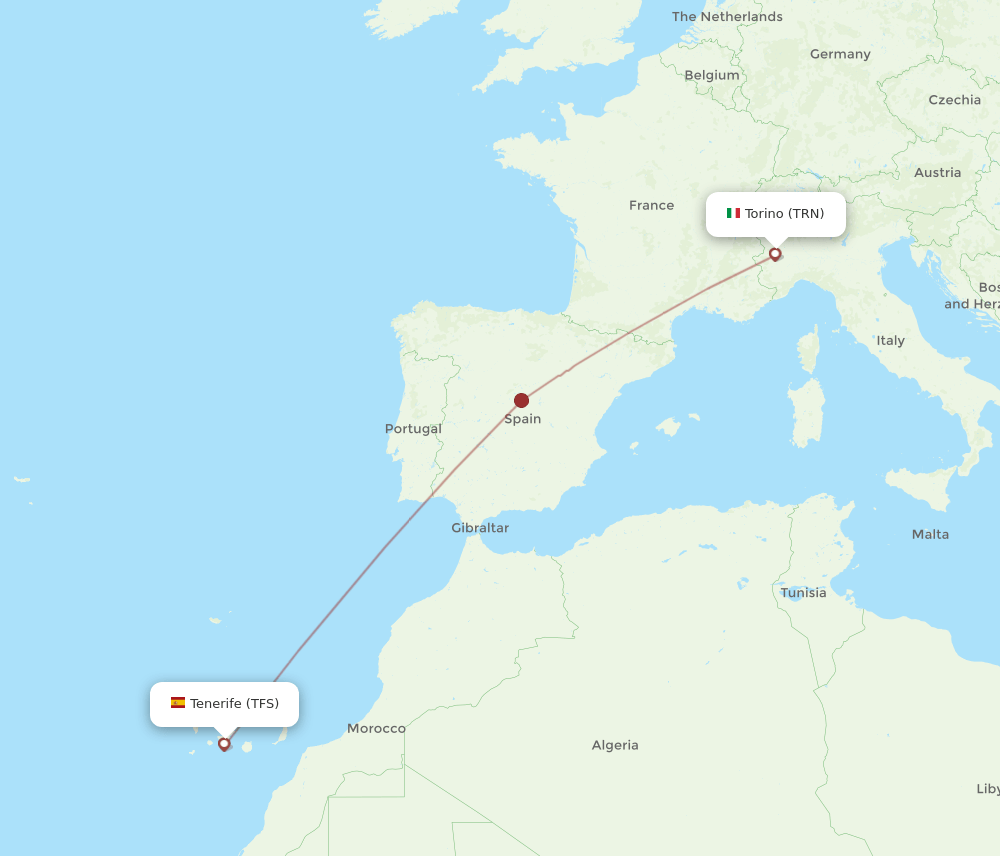 TFS-TRN flight routes
