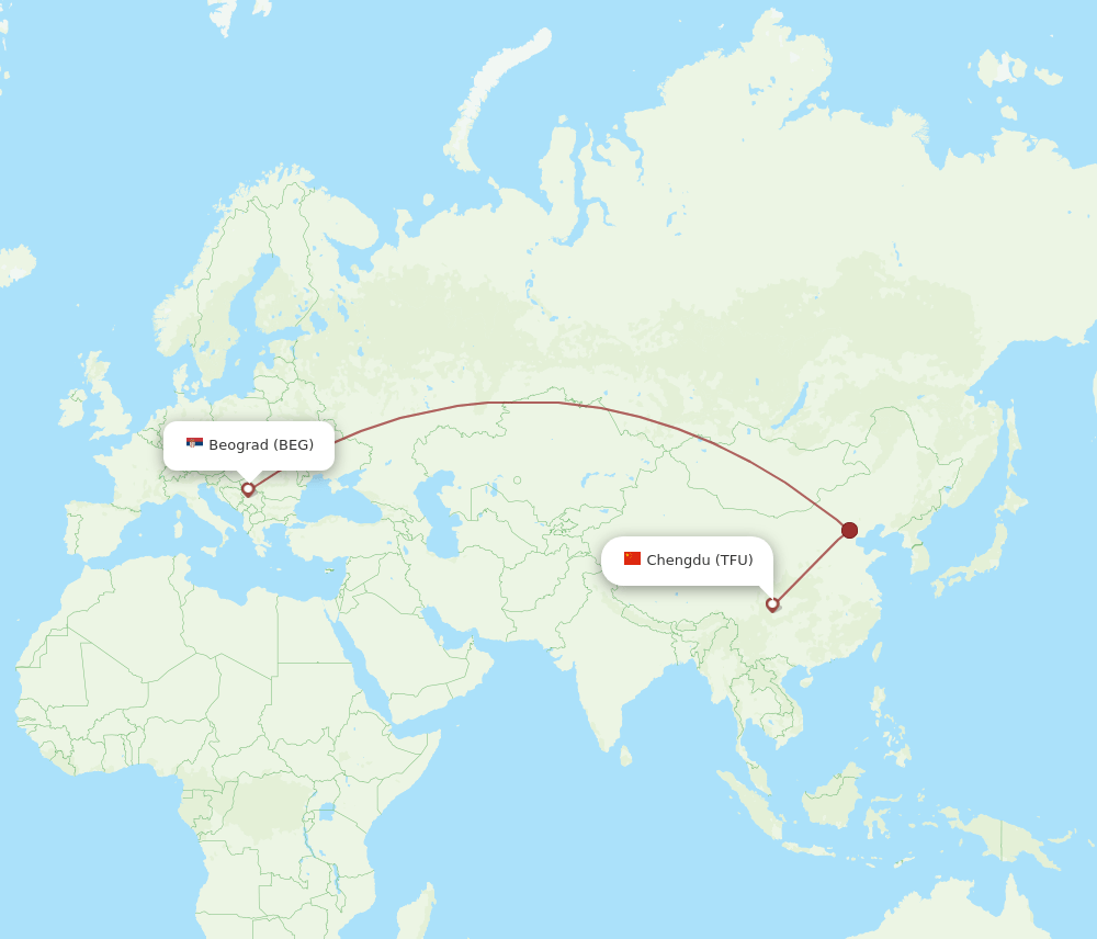 TFU-BEG flight routes