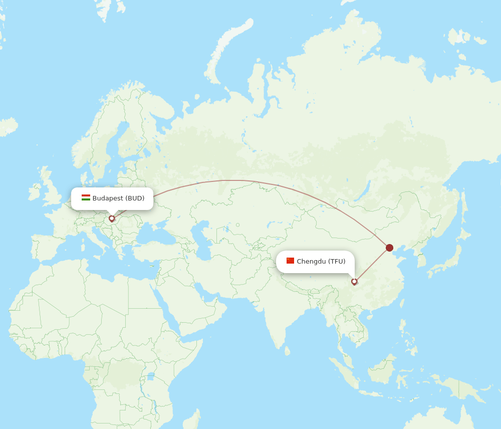 TFU-BUD flight routes