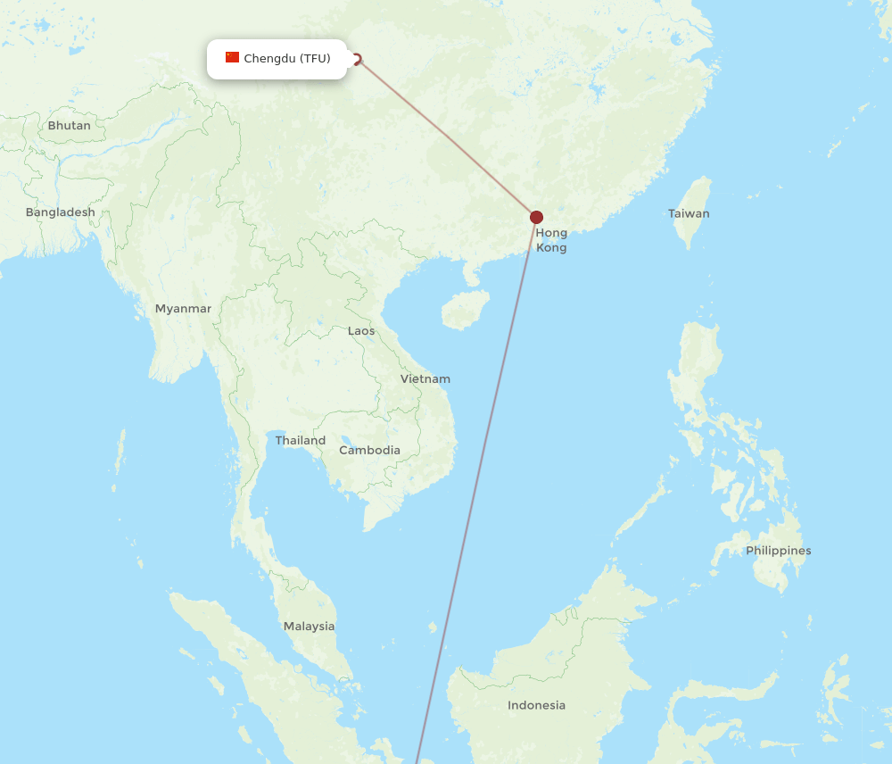 TFU-CGK flight routes