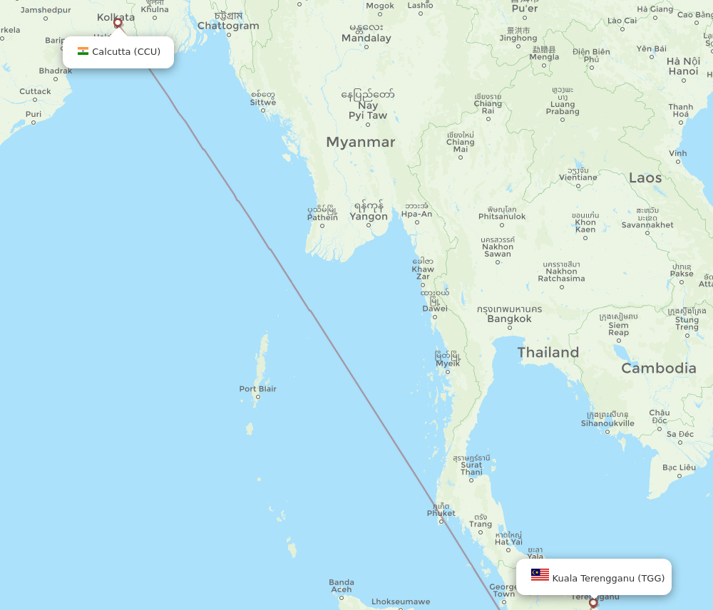 TGG-CCU flight routes