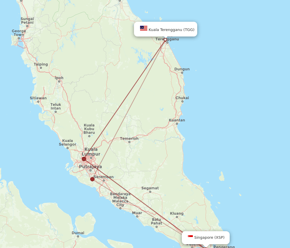 TGG-XSP flight routes