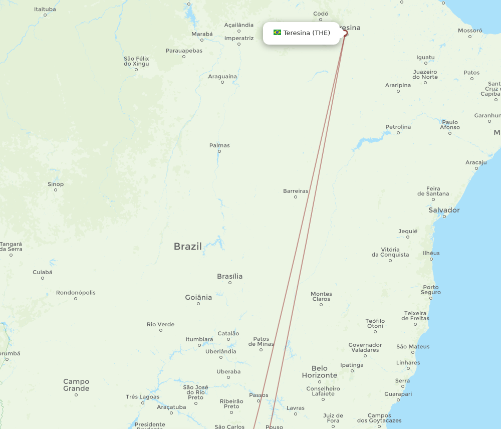 THE-LDB flight routes