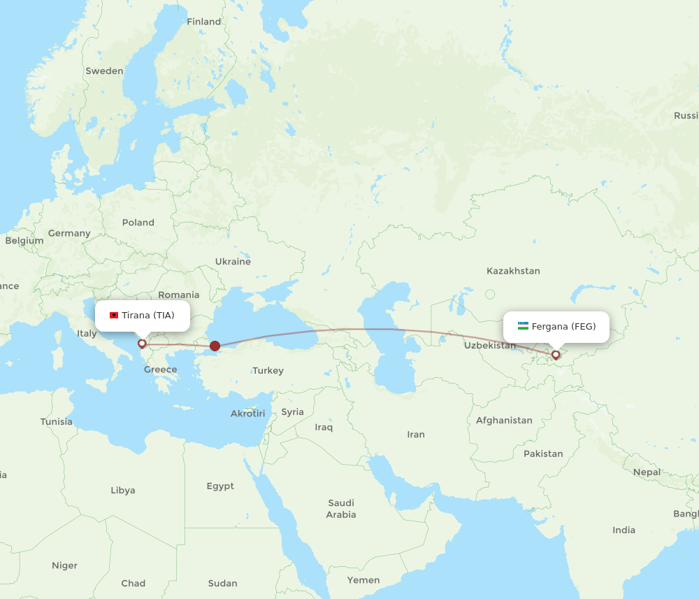 TIA-FEG flight routes