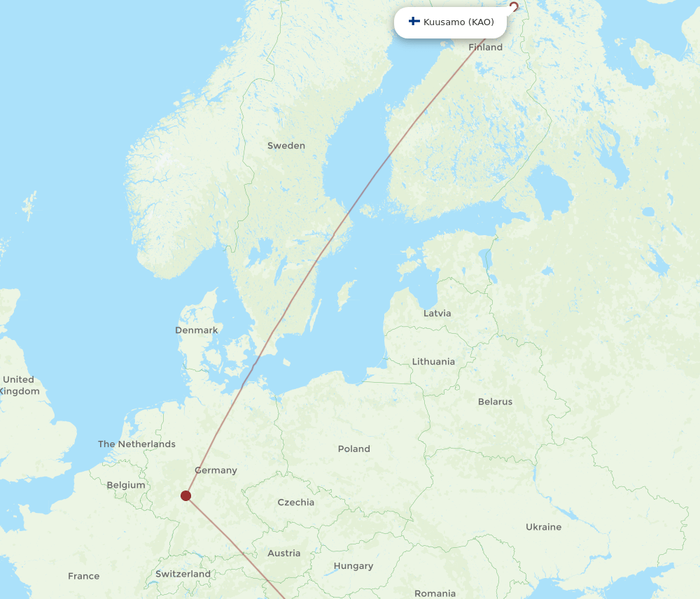 TIA-KAO flight routes