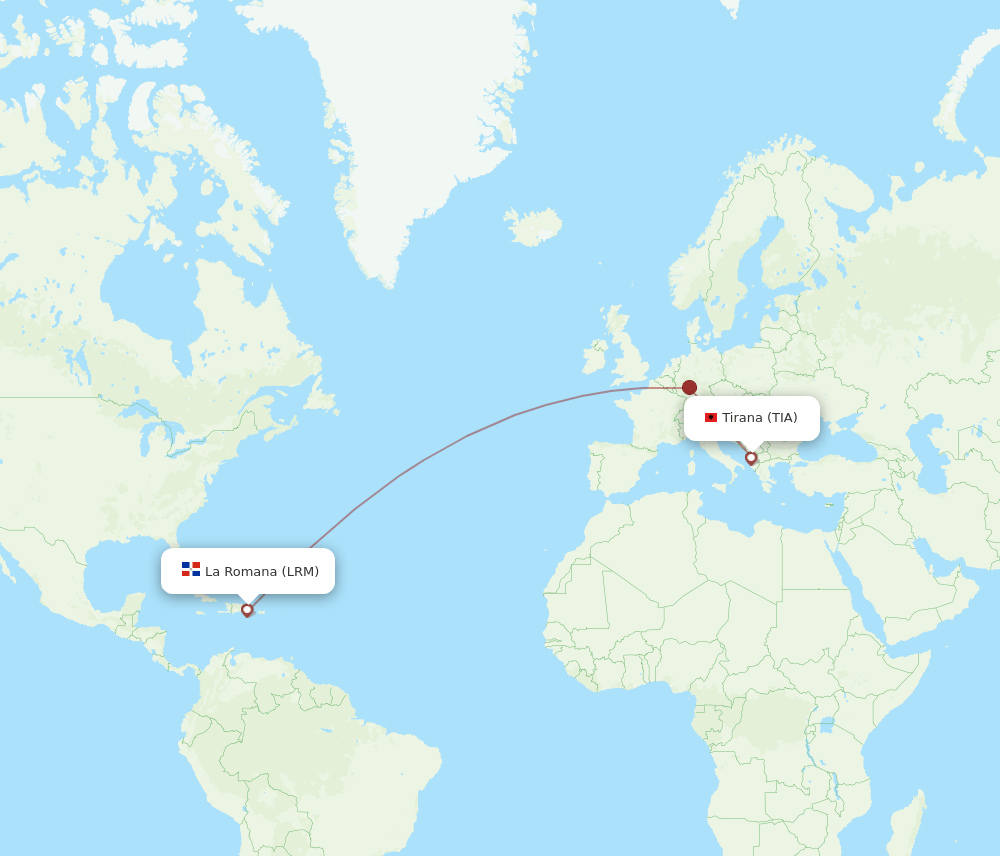 TIA-LRM flight routes