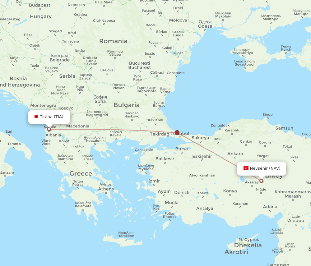 TIA-NAV flight routes