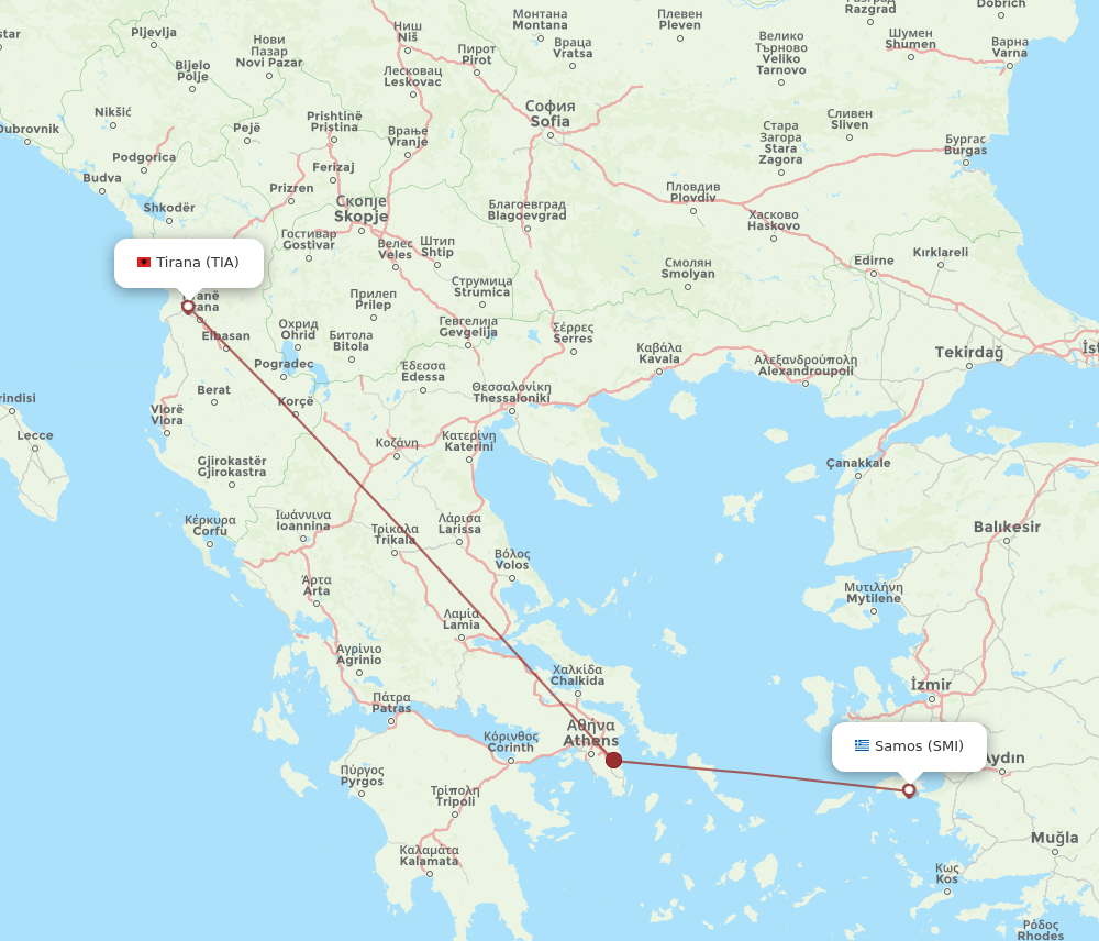TIA-SMI flight routes