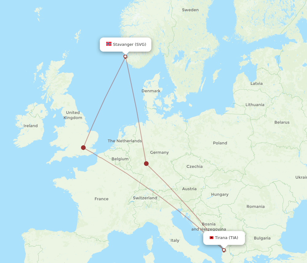 TIA-SVG flight routes