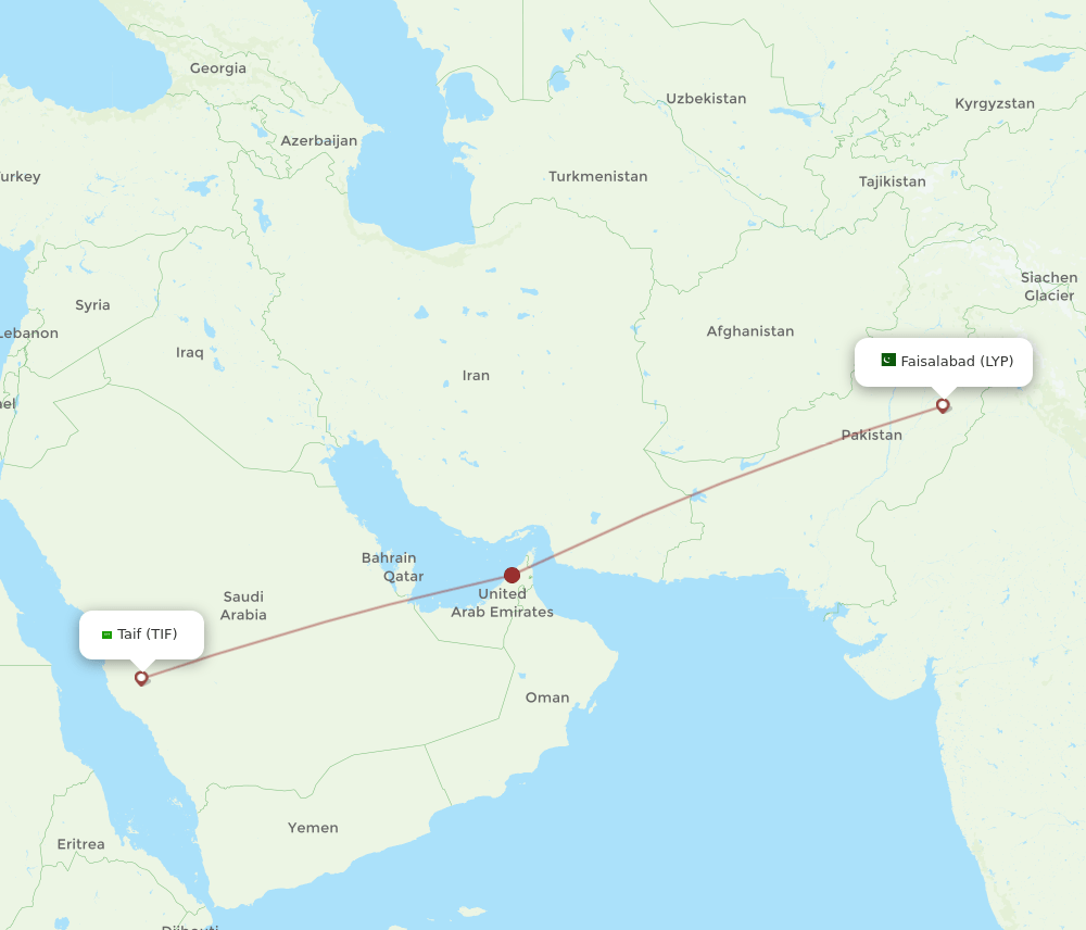 TIF-LYP flight routes