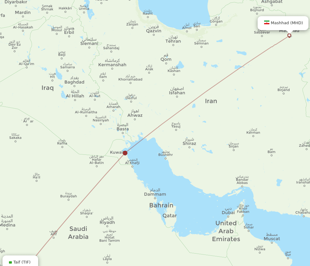 TIF-MHD flight routes