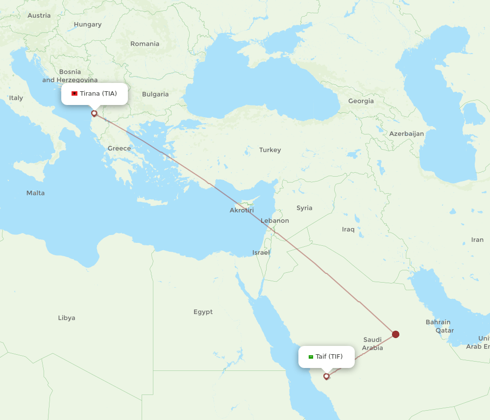TIF-TIA flight routes