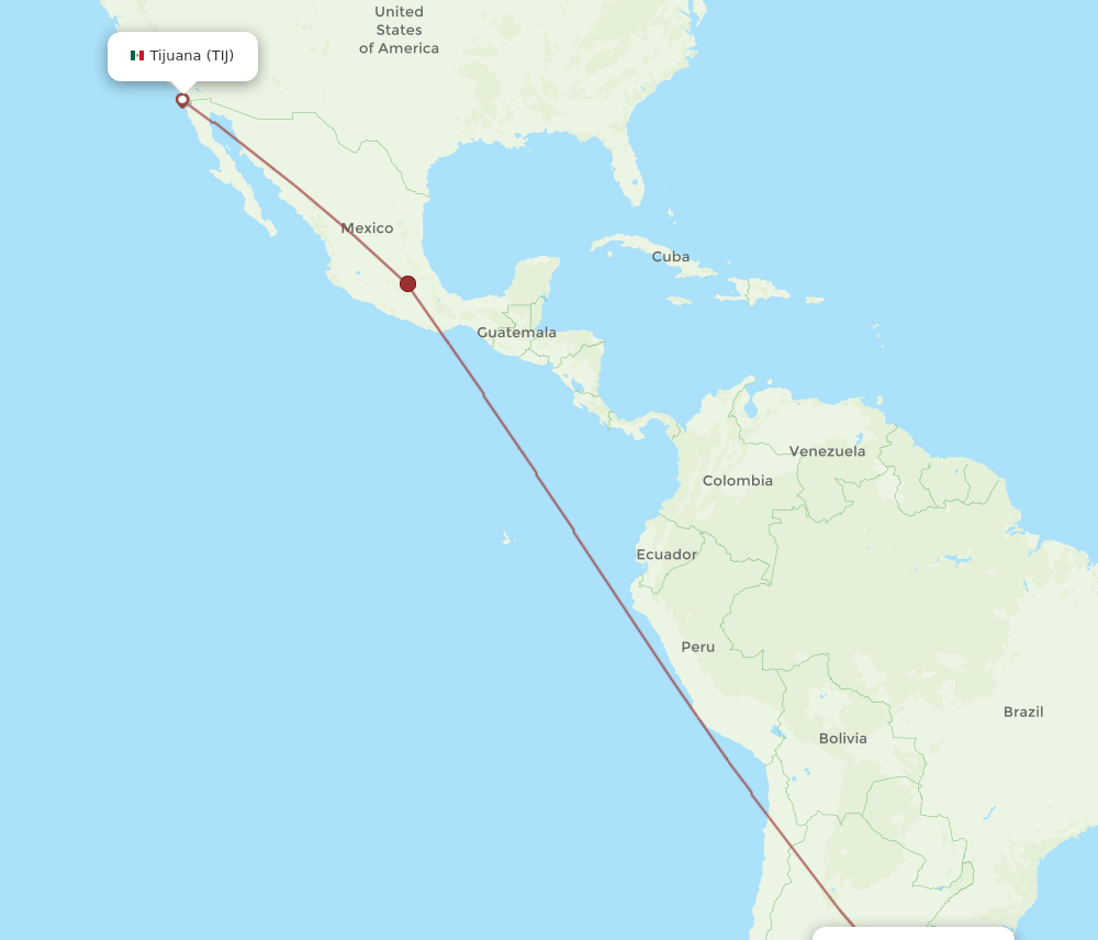 TIJ-EZE flight routes
