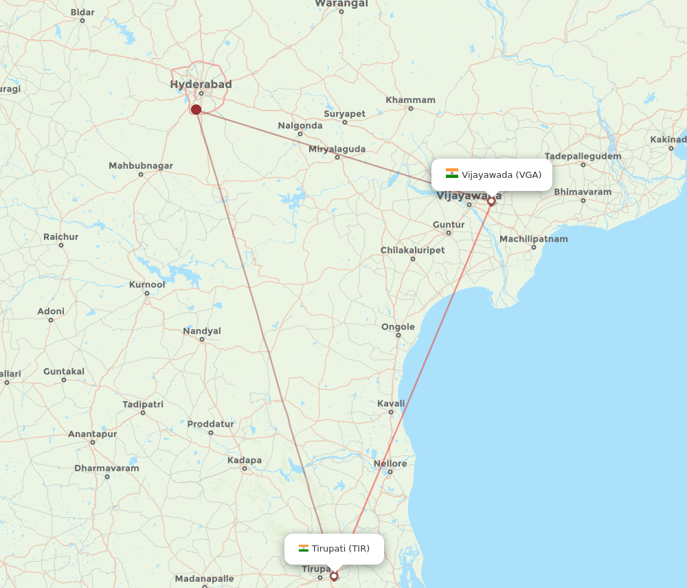 TIR-VGA flight routes
