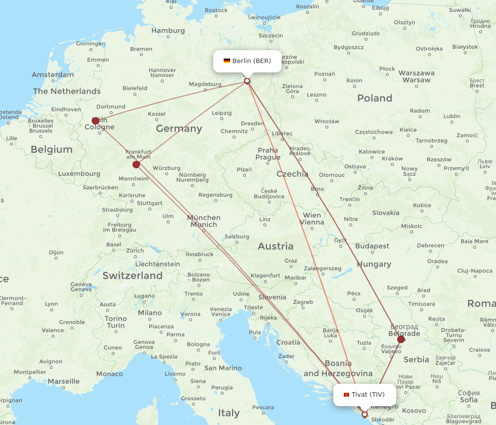 TIV-BER flight routes