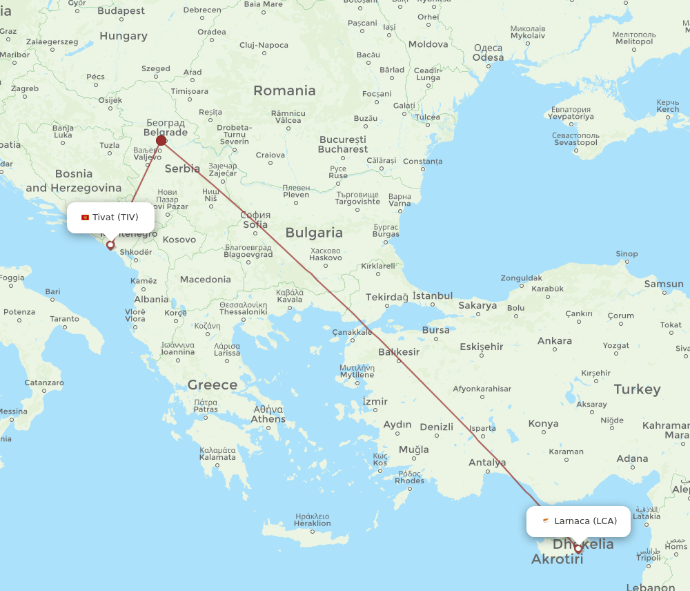 TIV-LCA flight routes