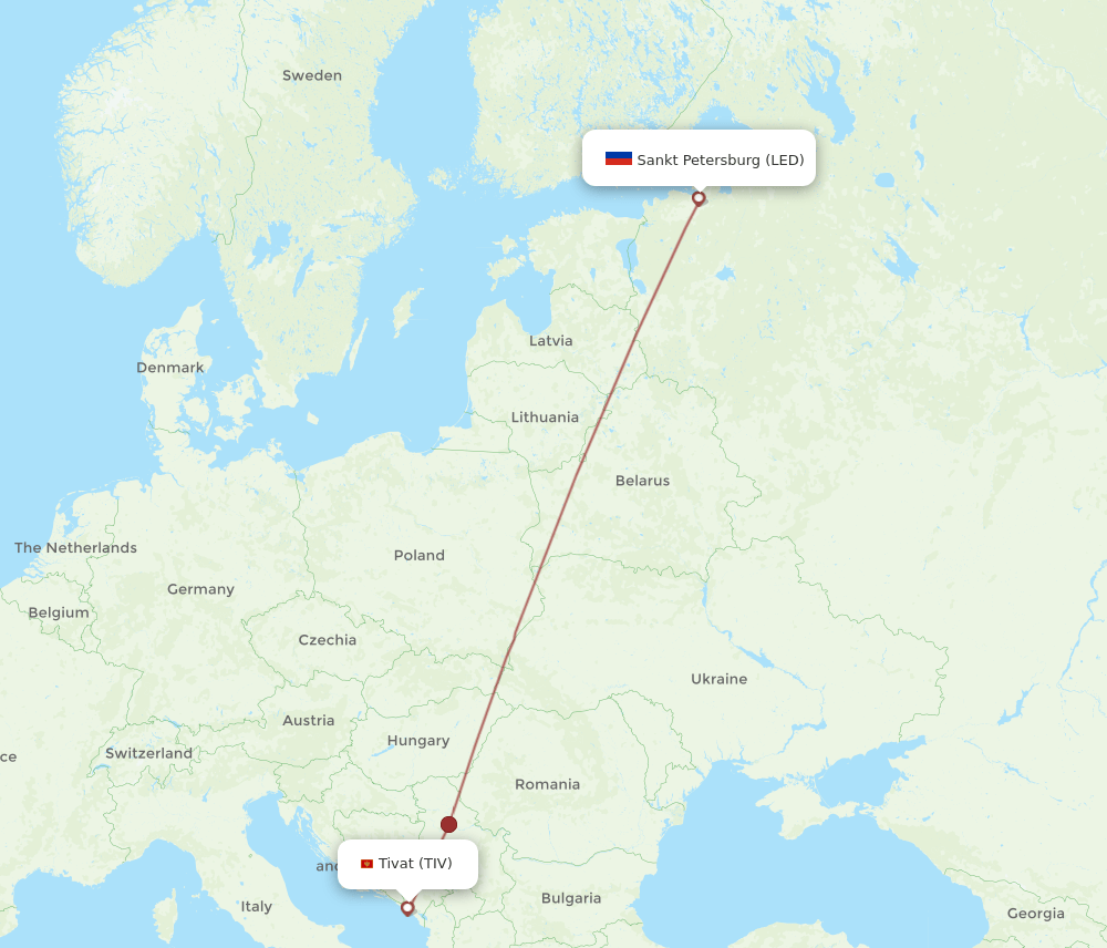TIV-LED flight routes