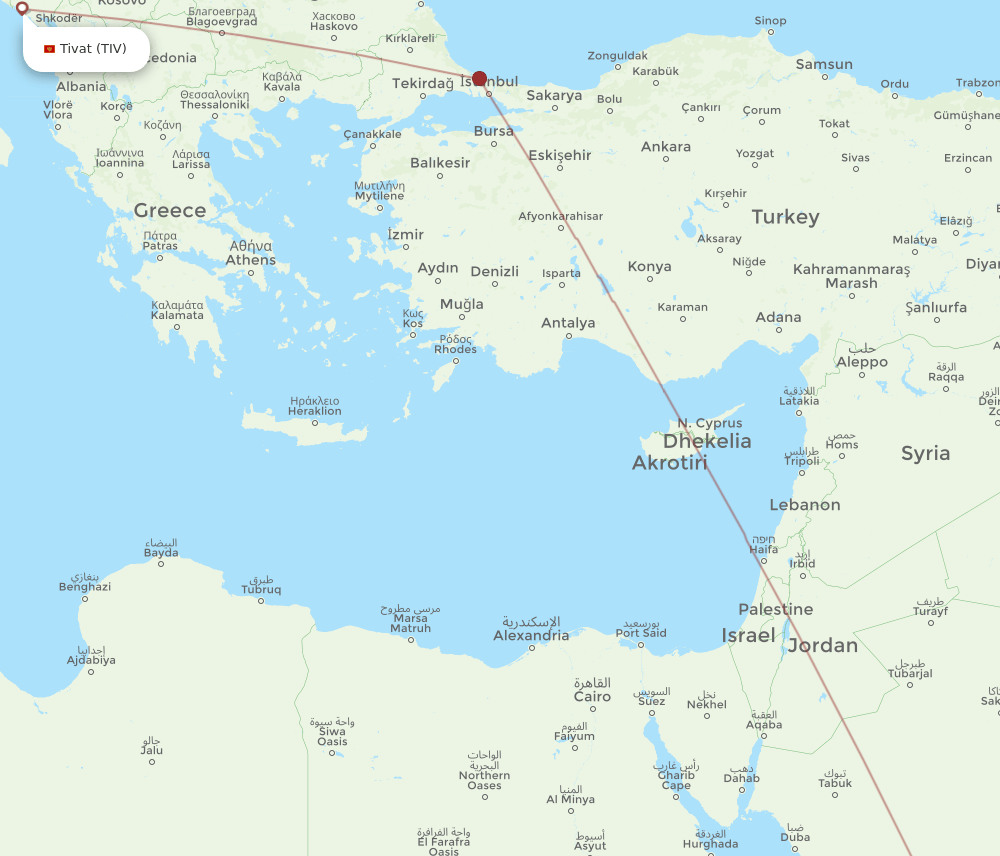 TIV-MED flight routes