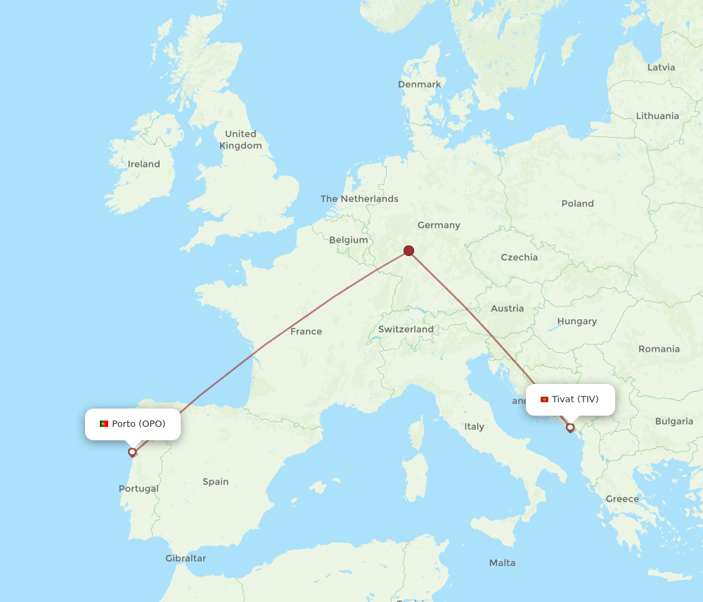 TIV-OPO flight routes