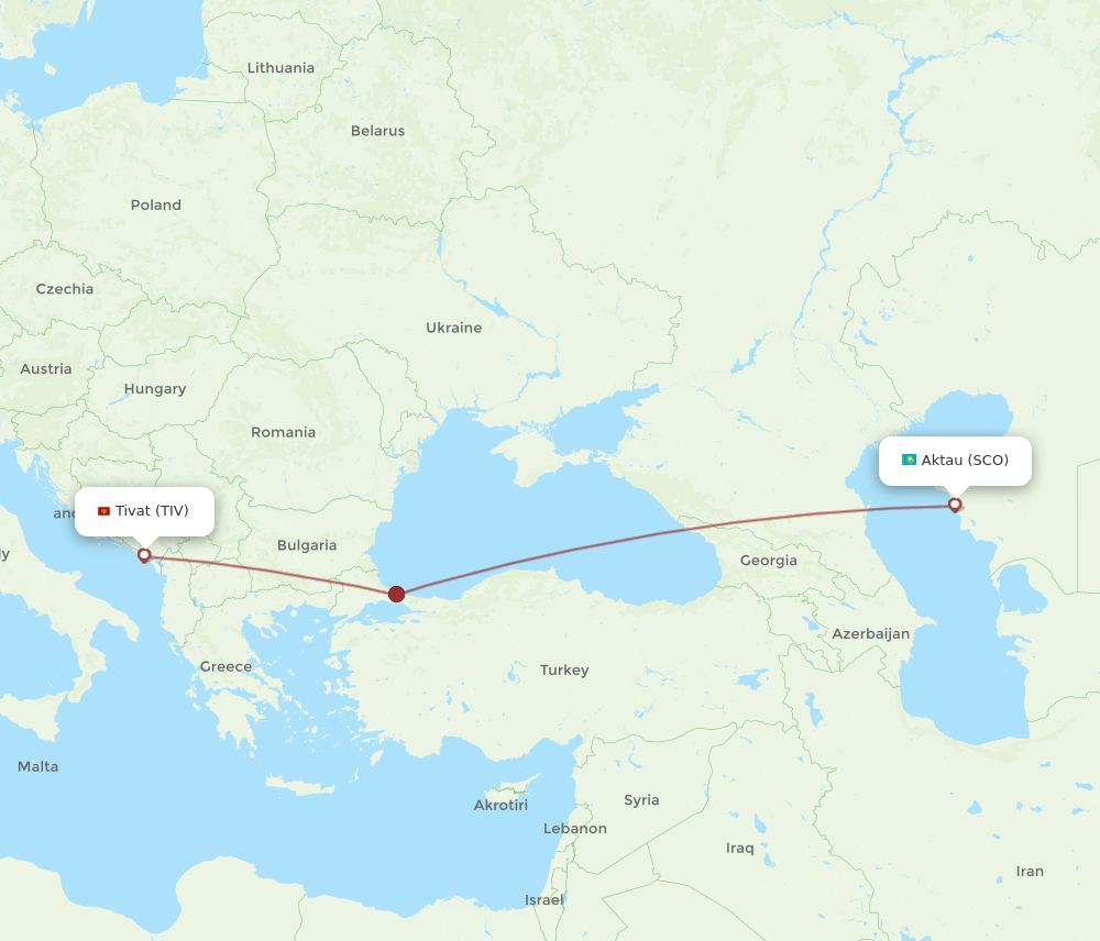 TIV-SCO flight routes