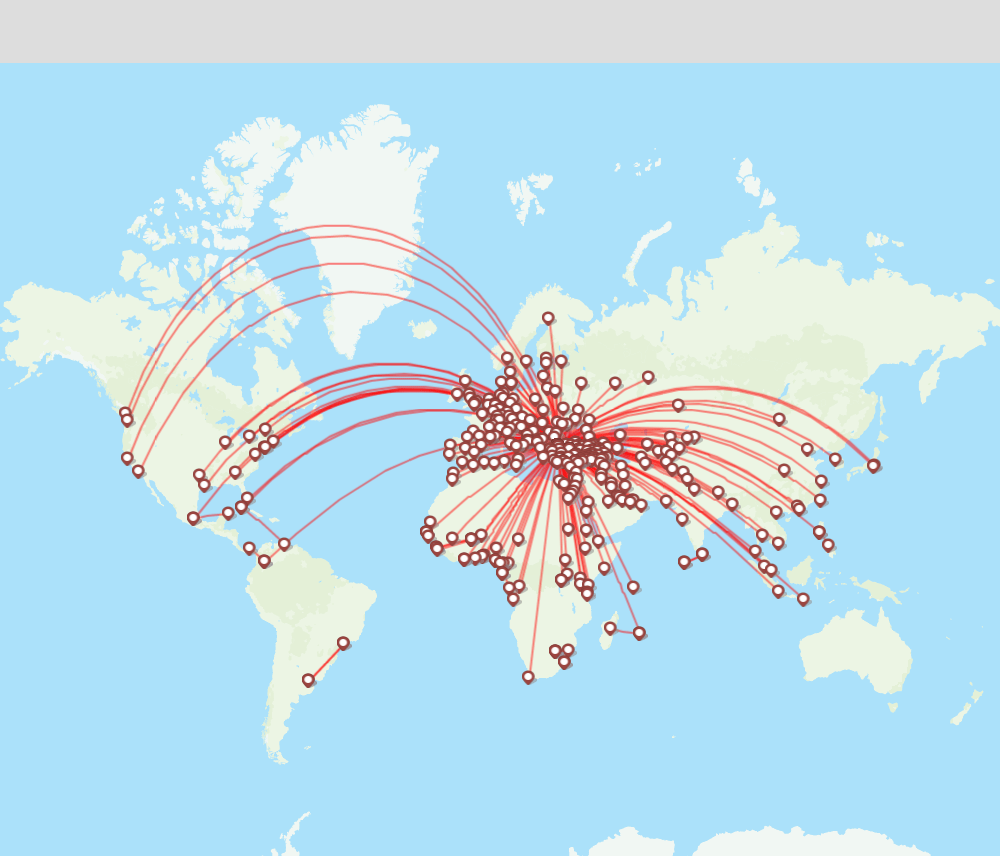 Turkish Airlines Routes TK Map Flight Routes