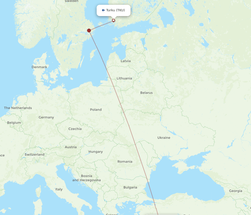 TKU-AYT flight routes