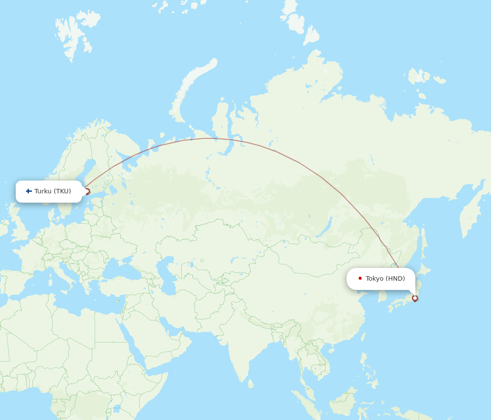 TKU-HND flight routes