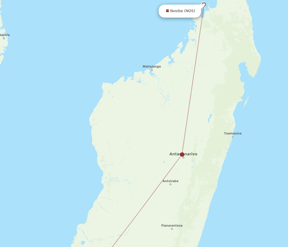 TLE-NOS flight routes