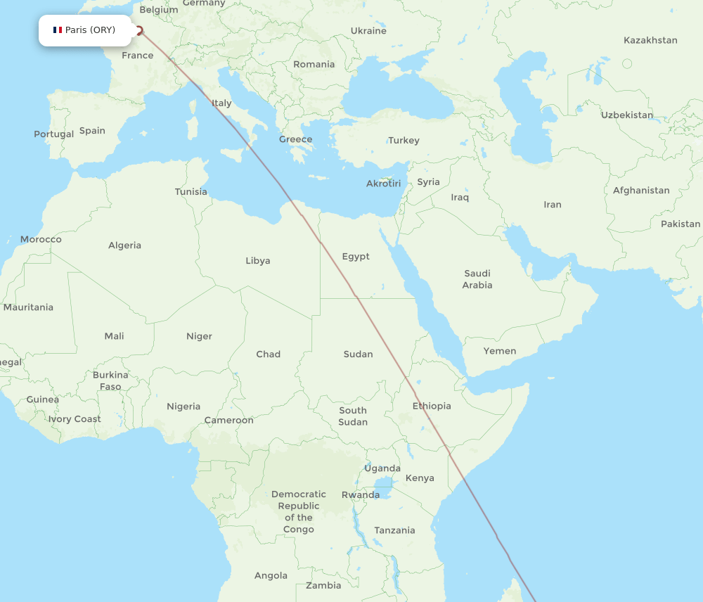 TLE-ORY flight routes