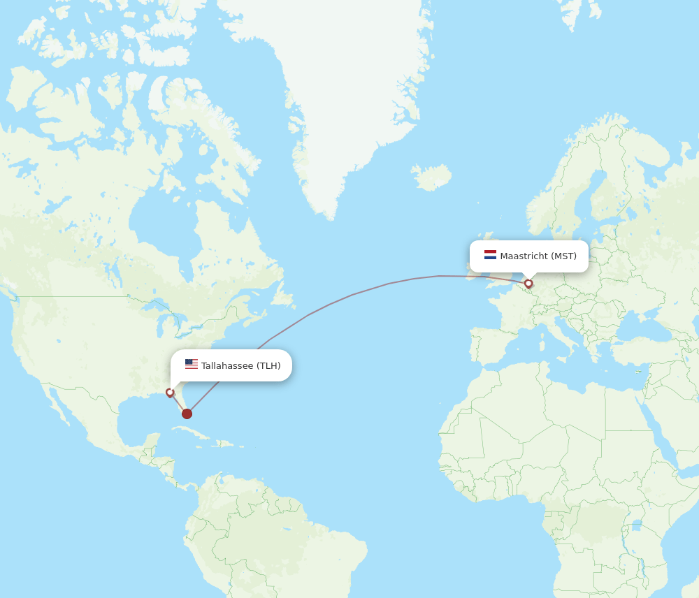 TLH-MST flight routes