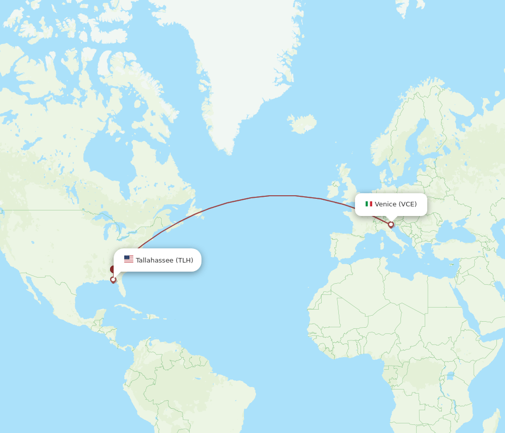 TLH-VCE flight routes