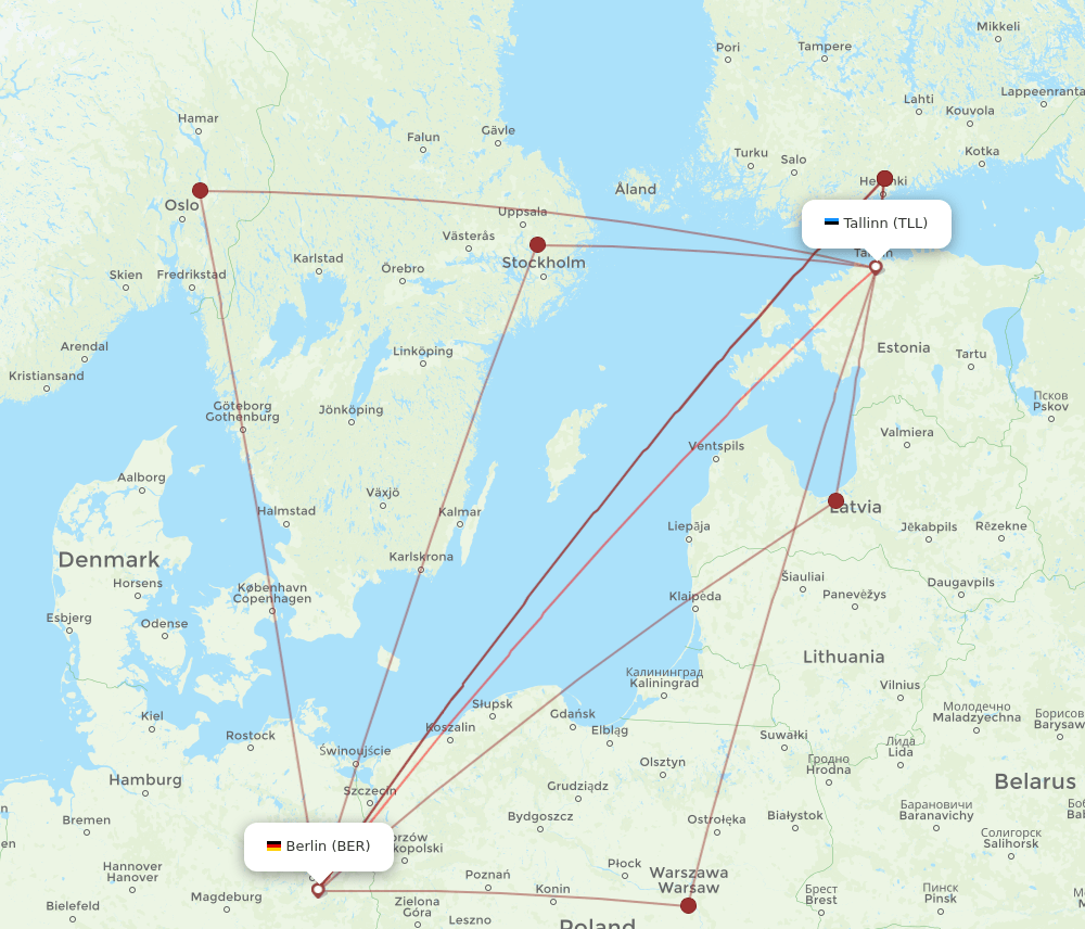 TLL-BER flight routes