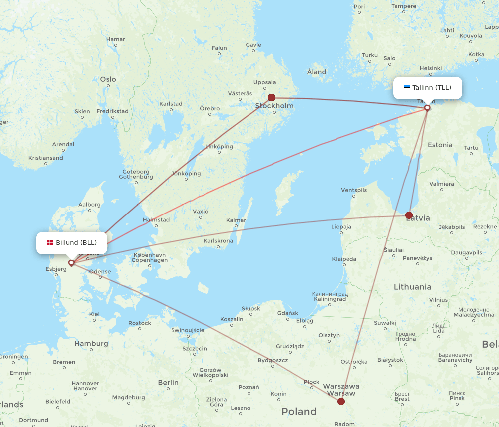 TLL-BLL flight routes