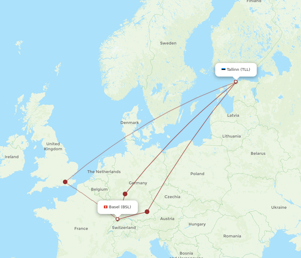 TLL-BSL flight routes