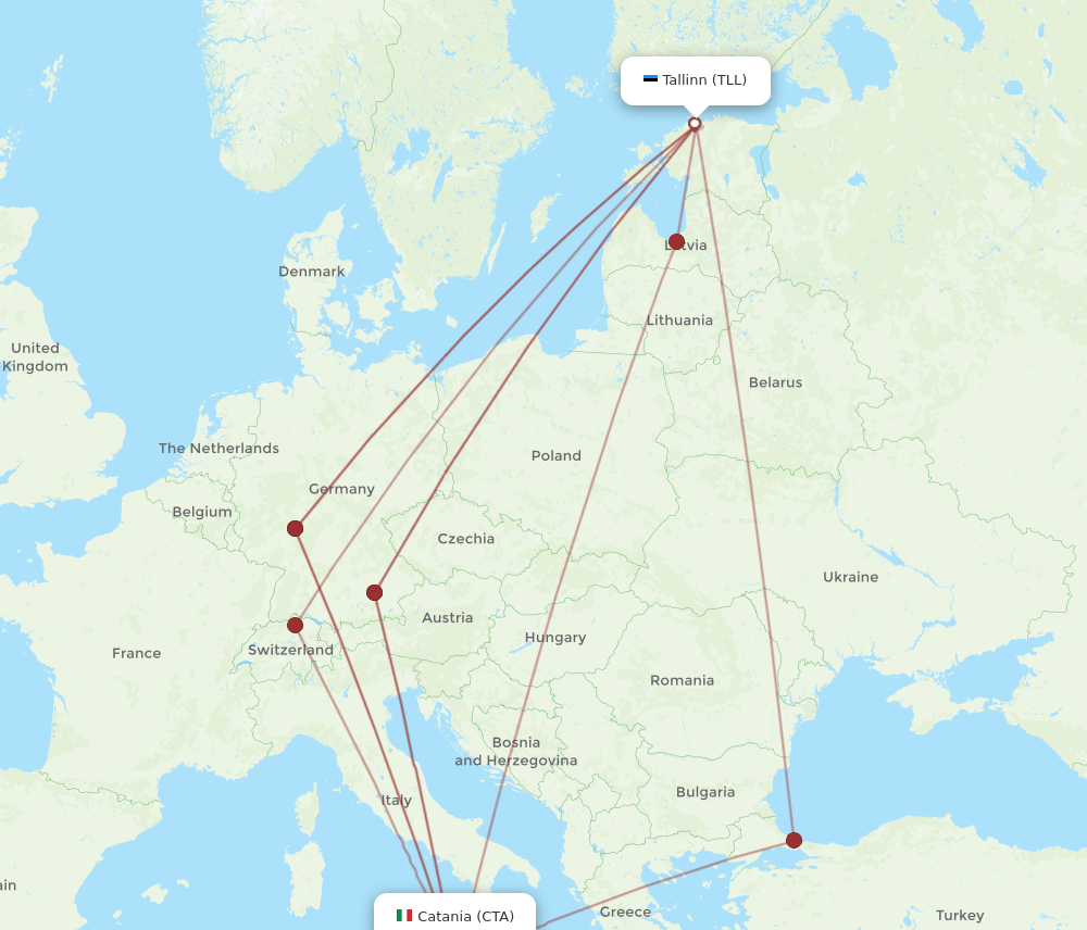 TLL-CTA flight routes
