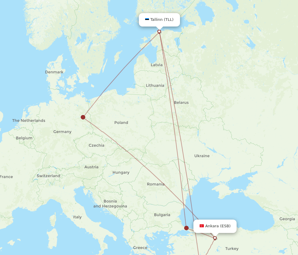 TLL-ESB flight routes