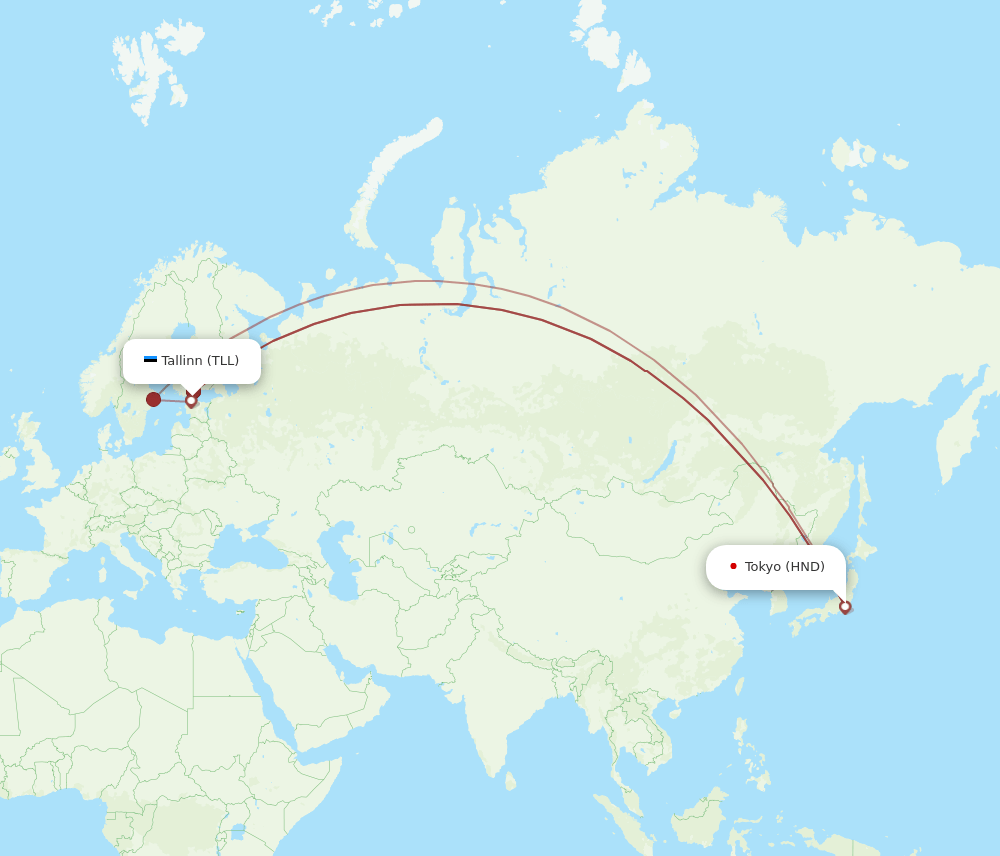 TLL-HND flight routes
