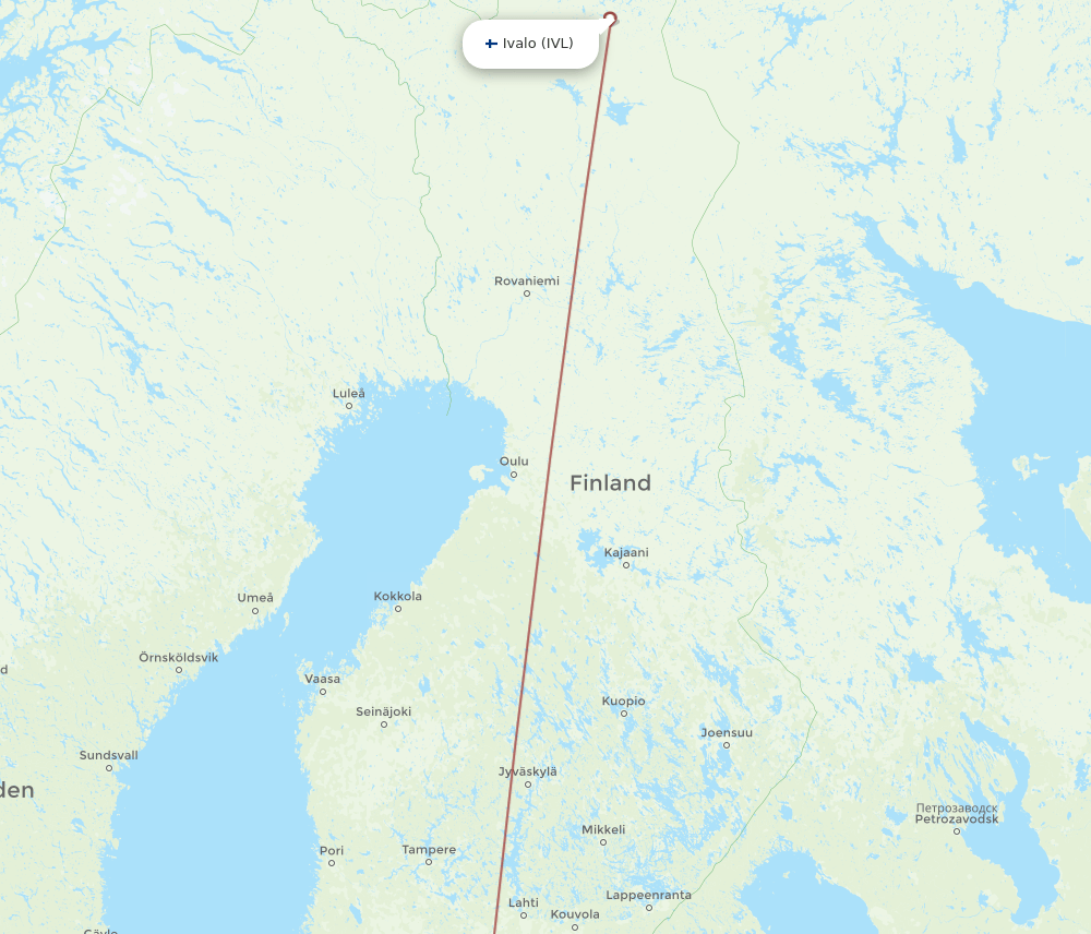 TLL-IVL flight routes