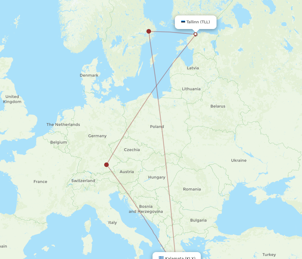 TLL-KLX flight routes