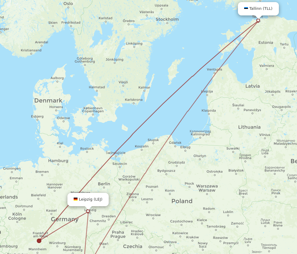 TLL-LEJ flight routes